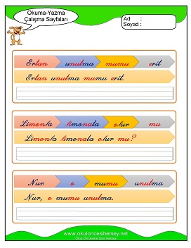 u sesi Grubu Çalışma Sayfaları